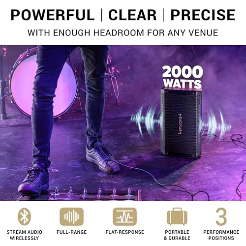 HeadRush FRFR108 MKII 2000W Electric Guitar Amplifier for Modellers | Full-Range Flat-Response 8" Floor Wedge Speaker with Bluetooth for Multi-FX and Amp Modeling Processors - size: 8-inch