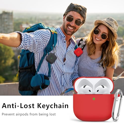 Ljusmicker for AirPods 5/4 Case (2026/2024) with Cleaner Kit,Deep Red - color: C2-Deep Red