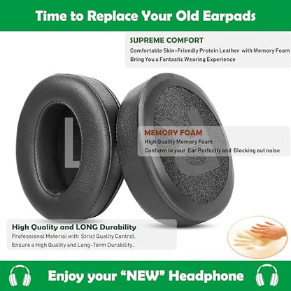 Earpads Cushion Compatible with Avantree Audition, Audition Pro HT5009, AS9PA, HT4189, HT3189, DG59 Headsets Ear Pads Replacement with Softer Protein Leather and Memory Foam