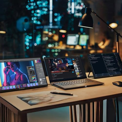 Kado Portable Monitor 15.6'' Ultra-Slim 100% sRGB 1080p IPS Second Display | 180° Kickstand Laptop Monitor 1920x1080, Carrying Case for PC, Mac, Phone, Dex, Xbox, PS5, USB-C & HDMI Connectivity - size: Kickstand