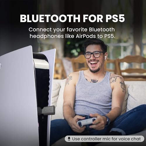 Avantree C81-Gaming - USB-C Bluetooth 5.3 Audio Adapter Dongle for PS5 | Qualcomm Chip, aptX Adaptive & HD, Premium Sound, Works with AirPods, Bose Headphones & More - style: For Gaming