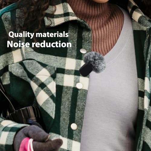 LEFXMOPHY Grey Windscreen Replacement for BOYA Mini Wireless Lavalier Microphone Pop Filter, Furry Wind Muff Deadcat Cover 3-pack
