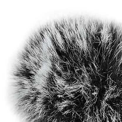 6 Pack Lavalier Microphones Windscreen, DaKuan 0.2/0.4 Inch Lapel Furry Microphone Muff, Mini Windproof Wind Screen for Most Lavalier Microphones (0.2inch, Black/Gray)