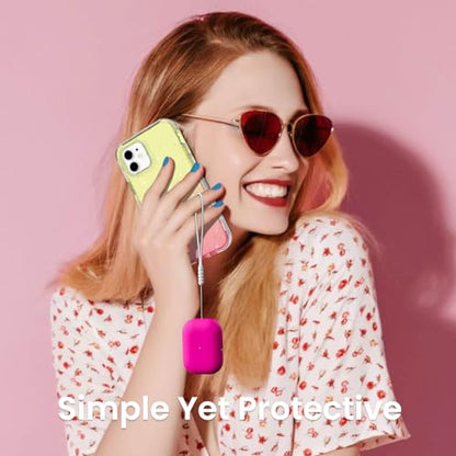 ORNARTO Compatible with AirPods Pro 2 Case 2022, Full Protective Hybrid Silicone for AirPods Pro 2nd Generation Case, Front LED Visible Skin Cover-Hot Pink | Hybrid Silicone Rubber, Front LED Visible, Wireless Charging, Skin-Friendly Soft Touch, Anti-Scra