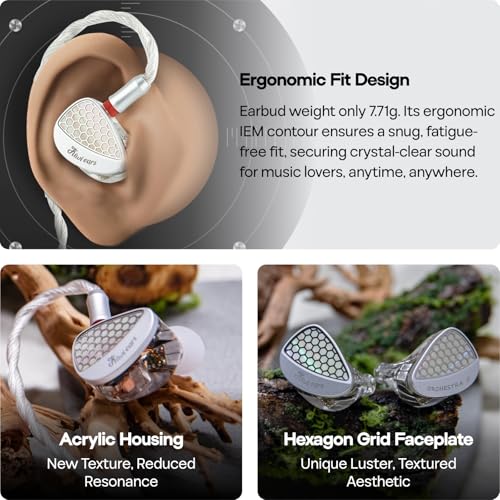 Linsoul Kiwi Ears Orchestra II 10BA Professional in-Ear Monitor, HiFi Wired IEM Earbuds with Superlative Tonal Balance Kiwi Ears SONICAP Waterproof Earbud Case,Hard Protective IEM Storage B