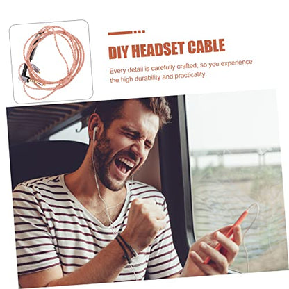 Multifunctional DIY Headset Cable with Microphone Soft Durable Replacement Wire for Gaming and Audio Compatible with Mmcx Earphones and Headsets