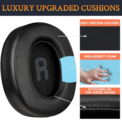 SOULWIT Earpads for JBL Tune 760NC, Tune 770NC - Black | for JBL Tune(700BT/710BT/720BT/750BTNC/760NC/770NC) Headphones - color: Black