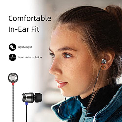 SoundMAGIC E10 Wired Earbuds, No Mic, Premium Hi-Fi, 3.5mm Jack, Gunmetal | Rich punchy bass, Full layered audio, All-metal build, Tangle-free cable, Passive noise isolation, Ergonomic comfortable fit - color: Gunmetal