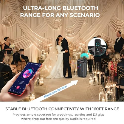 XLR Bluetooth Receiver,Wireless BT 5.3 Adapter for Stereo | Wireless audio adapter for Mixer PA Speaker DJ System, 100ft Stable Connection,15H Battery,24bit/48kHz Hi-Fi