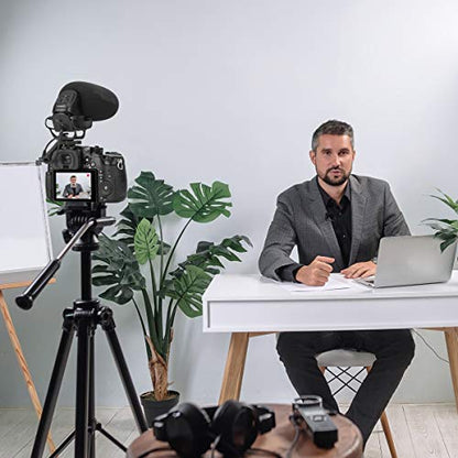 VidPro XM-50 Professional On-Camera Condenser Shotgun Video Microphone DSLR Cameras, Camcorders, Smartphones and Computers for Recording, Interviews, Video Production, Live Conferencing and Studio