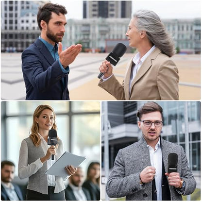 Handheld Adaptor for Interview Mic, Wireless Microphone Handle, Mic Stand Adapter Mount with Foam Cover, Compatible with DJI, Rode and All Lav Microphone