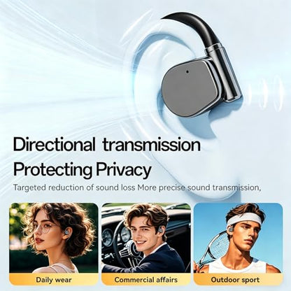 Open-Ear Bluetooth 5.3 Wireless Earbuds Hi-Fi Stereo 75-Hour Battery Life | Features high-resolution (Hi-Res) sound quality and clear call functionality, making it ideal for running and taking calls.