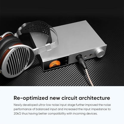 AOSHIDA Topping A70 Pro 17000mW*2 Headphone Amp Preamp, RCA/XLR/TRS/EXT to 4.4mm/6.35mm/4-Pin XLR Balanced Headphone Amp, XLR/RCA Preamp, 12 Trigger, Amplifier for Earphones/Headphones/IEMs (Silver)