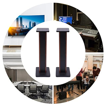 Pair Speaker Bookshelf Stands, 28 Inch Universal Speaker Stand, Reduce Vibration Improve Sound Performance, Surround Sound Speaker Stand with Cable Management, for Speakers Under 15"
