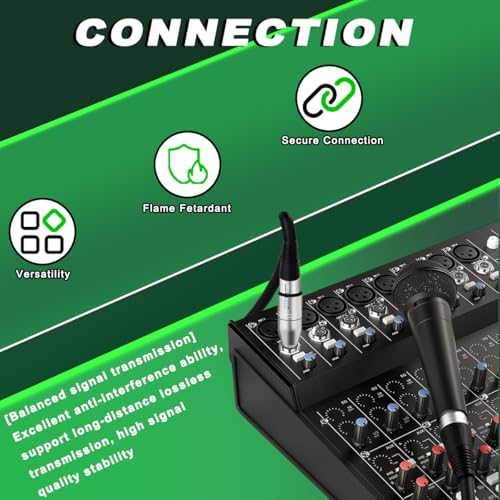 3PCS XLR Female to 1/4" TRS Adapter Balanced Quarter Inch 6.35mm Male to 3 Pin Plug Dual Channel Audio Connector Metal Shell with Cable Tie, for Microphones Eletronic Keyboard - color: XLR to TRS