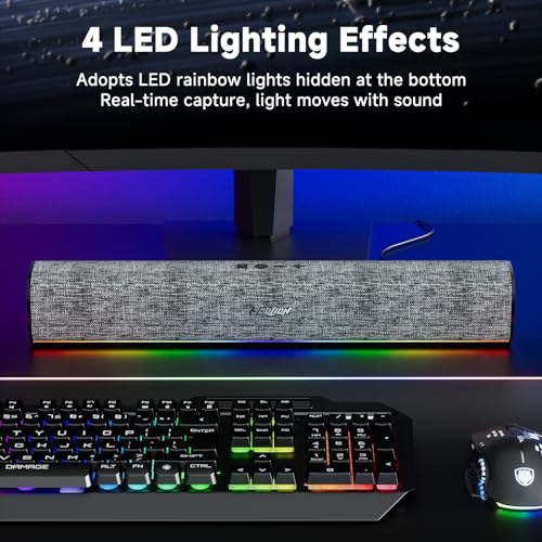 SOULION Computer Speakers for Desktop Monitor USB Plug & Play PC Soundbar
