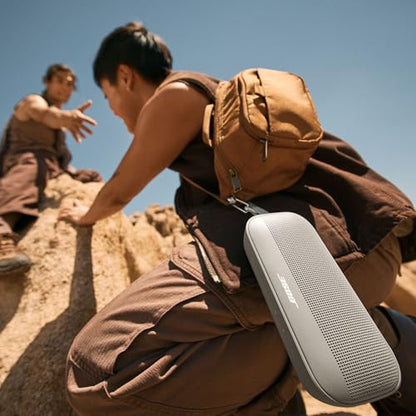 Bose SoundLink Flex Bluetooth Speaker (2nd Gen) - Portable Outdoor Speaker with Hi-Fi Audio, Waterproof and Dustproof, USB-C, Up to 12 Hours Battery Life, Sandstone - color: Sandstone