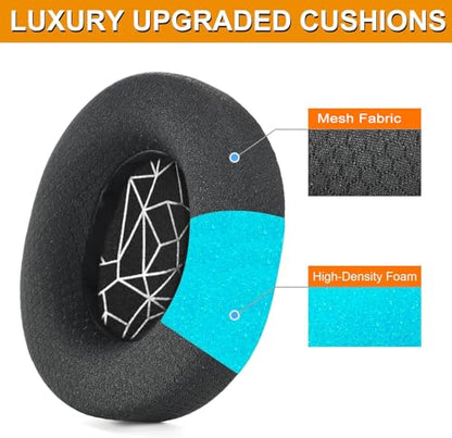 Defean Earpads for SteelSeries Arctis 7/9 (Not Fit Nova)-Gray Line - color: Black_gray