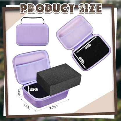 Relaxweex Hard Case with Foam, 7.1 X 4.7 X 3.1 Inch, Purple | EVA Waterproof Shockproof Case, Customizable Foam for Camera Electronics Instruments, Digital Products, with Knife - color: Purple, size: 7.1 x 4.7 x 3.1 inch