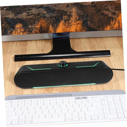 ARTIBETTER Soundbar Speaker Led Lighting Volume Wired Connection Compatible Tablets and Computers for Desktop Use and Home Audio Setup