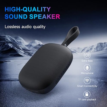 COOPERS Portable Bluetooh Speaker with Lights, Powerful Crystal Clear Sound Bluetooth Speaker, IPX5 Waterproof Wireless Speakers, BT5.3 & TF-Card Input, TWS Paring, 3-4H Playtime Portable Speakers