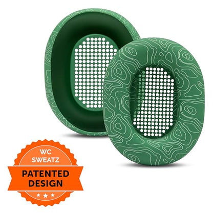 WC SweatZ XM5 - Patented Earpad Sweat Covers for Sony WH1000XM5 by Wicked Cushions | Full 360 Earpad Protection | Sweatproof & Easily Washable | Emerald Tide - color: Emerald Tide