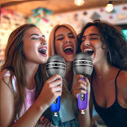 30 Pcs Inflatable Microphones for Kids & Adults, Karaoke Party Favors, Neon - color: Vibrant Color