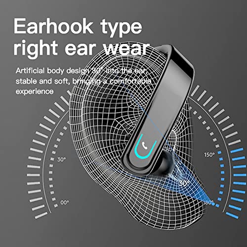 Uigsas Bluetooth Headset, Wireless Bluetooth Earpiece Handsfree Earphones with Microphone Headset 15hrs Working for Laptop Cell Phones Computer Trucker Driver