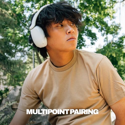 Skullcandy HESH 360 - Bone | 100시간 배터리, 소음 차단 핏, 납작하게 접을 수 있는 디자인, 마이크, 맞춤형 사운드, 여행, 공부, 체육관 - color: 뼈.