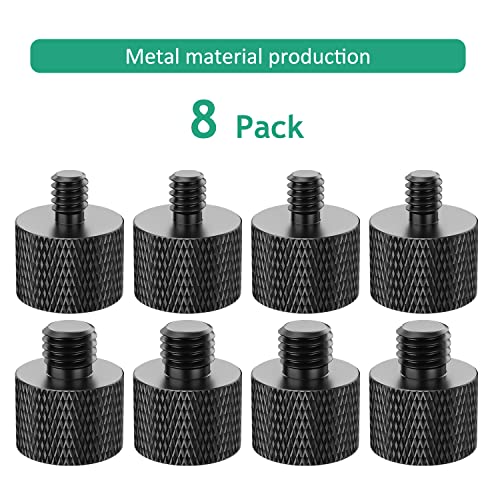 1/4 to 3/8 Tripod Screw Adapter 8 Pcs 1/4 Male to 3/8 Female and 3/8 Male to 1/4 Female Camera Screw Adapter for Camera Mount Tripod Stand Microphone Stand Mic Mount - color: 1/4 & 3/8