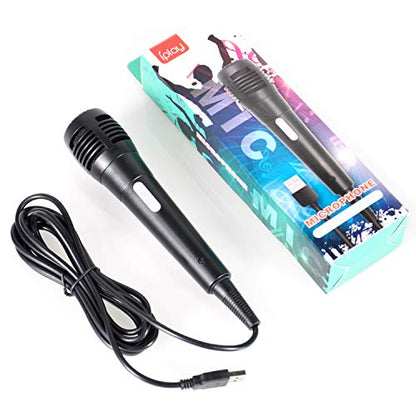 AIOMEST USB Wired Microphone for Music Game, Game Karaoke Microphone, Metal Shell, Suitable for PS2, PS3, PS4, PS5, Wii, Wii U, Microsoft Xbox 360, Xbox One and PC