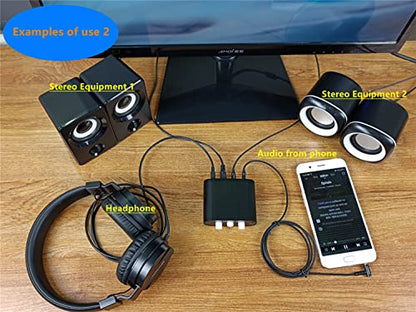 New D3 3(1)-in-1(3)-Out 3.5mm Stereo Audio Switch Source Input Signal switcher selector Splitter Box Mini - color: 3-port 3.5mm Switch no volume