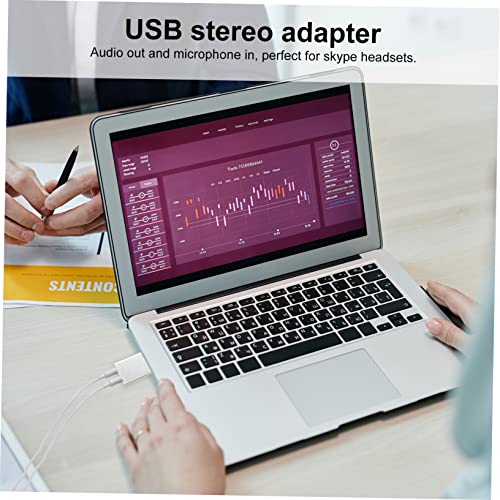 USB External Stereo Sound Adapter Plug and Play with Headphone and Microphone Jack Aluminum Alloy Compact USB Audio Card for Laptop Desktop Replacement