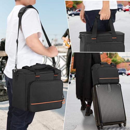PGmoon 9 Slots Wireless Microphone Case, Microphone Bag for Handheld Mic | Microphone Carrying Case Fit for Singing, Karaoke, Party (Patent Design)