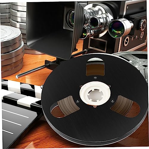 Black Aluminum Alloy Empty Tape Reel for Recorder, 3-hole