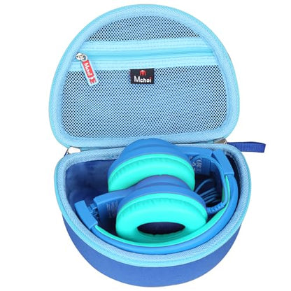 Kids Headphones Case Suitable for iClever HS19 / BTH12 / Candy Bila/MIDOLA MD-B01 / noot Products/EarFun/IMYB Foldable Kids Headphones (Blue)