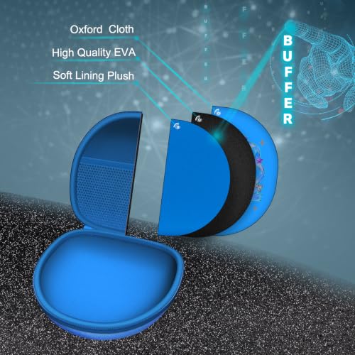 Kids Headphones Case for Tonies/iClever Etc Headphone,Cat Blue,Case Only | for iClever BTH12 HS19 BTH20 BTH22 BTH26/Candy Bila/Acer/JBL Junior 320/MIDOLA/JoySpark/ADOOPE Etc Girls Boy Kid Headphone - color: Cat Blue