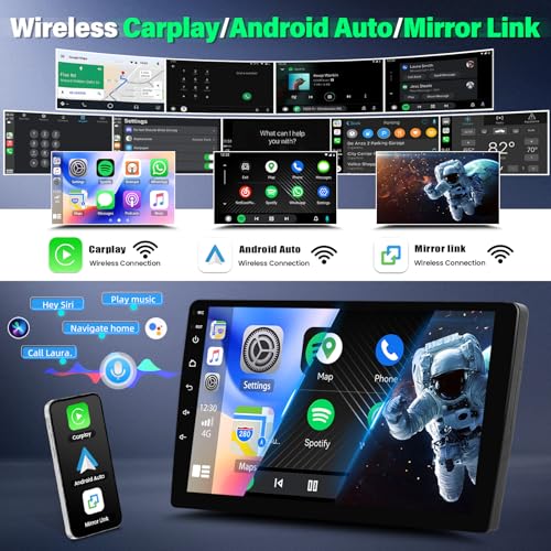 9'' Car Stereo for Jeep Compass Patriot 2010-2016 with Wireless Carplay Android Auto, Android 13 Touch Screen Car Radio Receiver with GPS WiFi BT EQ DSP FM SWC Mic Backup Camera 2+32GB - style: 9 INCH