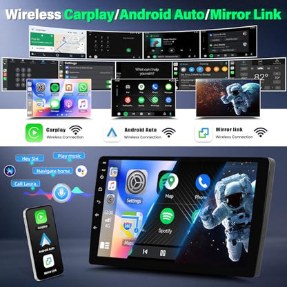 9'' Car Stereo for Jeep Compass Patriot 2010-2016 with Wireless Carplay Android Auto, Android 13 Touch Screen Car Radio Receiver with GPS WiFi BT EQ DSP FM SWC Mic Backup Camera 2+32GB - style: 9 INCH