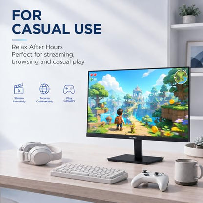 KOORUI 24" FHD IPS PC Monitor, 144Hz Adaptive Sync, Eye Care, Tilt Adjustable, HDMI & VGA, VESA Mount for Home Office, Streaming and Casual Gaming - size: 23.8