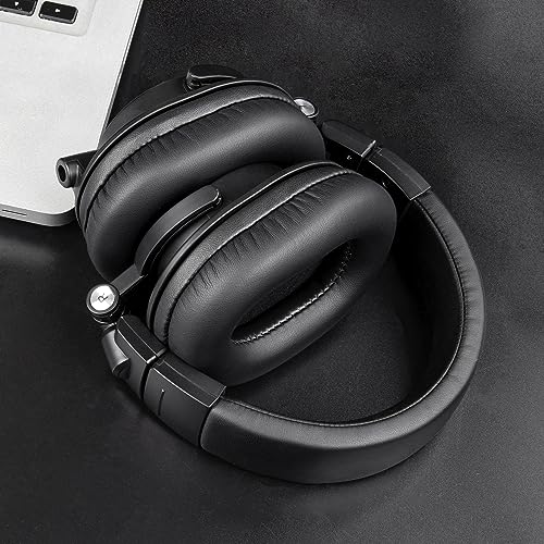 SOULWIT Earpads for ATH M50X Headphones - Black | for Audio Technica M50X/M40X/M30X/M20X/MSR7/SX1 Monitor Headphones - color: Black
