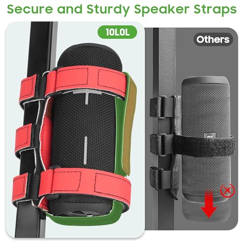 10L0L Golf Cart Speaker Mount, for Yamaha, EZGO, Club Car Carts & Bike ATV - color: Red