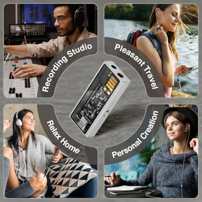 Questyle M15C Portable Headphone Amplifier USB-C Adapter | 3.5mm and 4.4mm Outputs DAC,PCM 384kHz/32bit | DSD256,High Resolution Lossless Audio Adapter for Android/iOS System/PC
