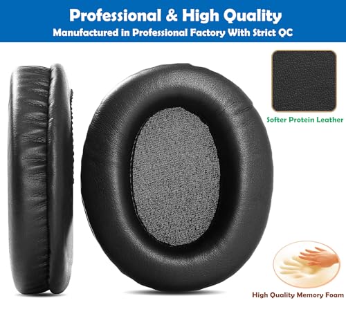 HA-D990 Headphone Premium Protein Leather Replacement Earpads Compatible with JVC HA-D990 Headphone Earpads Cushion