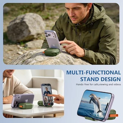 Waterproof Case with Lock for AirPods Pro 3 | IP68 waterproof, Mil-grade drop-proof, Secure lock, Keychain & stand. Hard protection for AirPods Pro 3. - color: Green