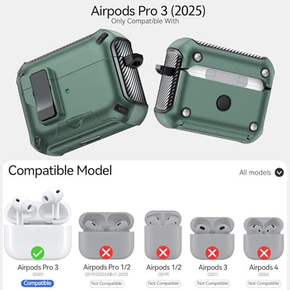 for AirPods Pro 3 Case Safety Lock (Light Green) - color: Light Green