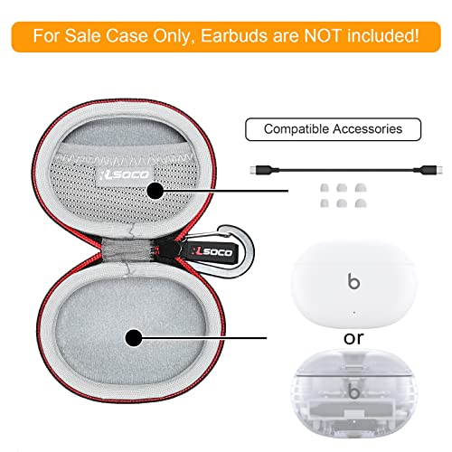 RLSOCO Carrying Case for Beats Studio Buds/Studio Buds+ True Wireless Noise Cancelling Earbuds - Black (Case Only) - color: Black