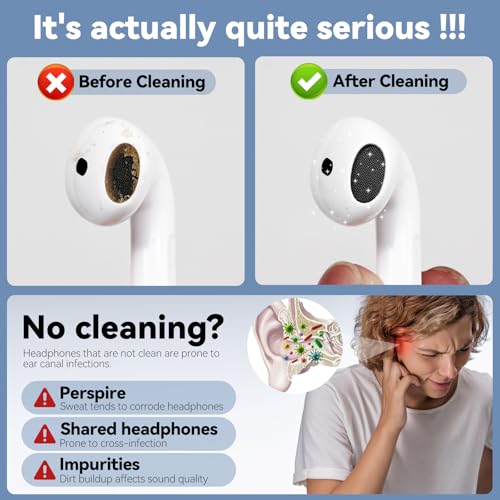 for AirPods Cleaning Kit with Cleaner Pen&Cleaning Putt-Green | 48 Pack Multifunction Deep Cleaner Tool Headphones for Airpods Pro 4 3 2 1 Generation Phone Charging Port,Earbuds - color: GREEN