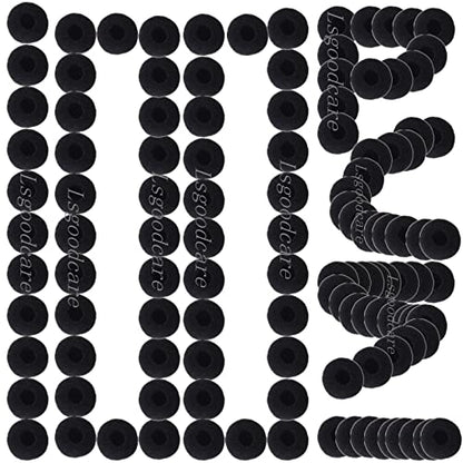 Lsgoodcare 100 Pack Replacement Ear Foam for 18mm Earpiece Headphone Two Way Radio Walkie Talkie Headset - color: black100p