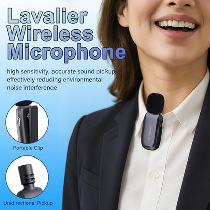 Wireless Lavalier Microphone with Voice Amplifier for Teachers | Bluetooth Speaker with Lapel Mic, Charging Portable Mini Mics, 2.4G Clip Microphones System for Tour Guides Fitness Meetings - color: K5-B